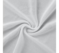 Tressify Power Mesh For Dance Costumes And Sports Bras, White Performance Fabric, High Stretch Mesh Material For Activewear And Swimwear, Polyester Spandex Athletic Material