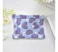 Tressify Rabbit Mat, Reversible Coral Fleece and Lamb Fleece Pad with Thickened Cotton Padding, Small Animal Mat for Guinea Pig, Hamster, Hedgehog, Sugar Glider, Heart Pattern Pet Crate Pad
