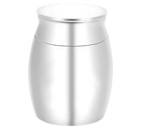 Tressify Silver Memorial Urn for Ashes, Alloy Keepsake Urn, 1.2 x 1.2 x 1.6 in / 3 x 3 x 4 cm, Mini Cremation Urn for Pet or Human Ashes, Hair Storage, DIY Blank Design, Threaded Lid, Rustproof