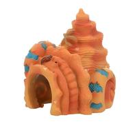 Tressify Snail-Shaped Resin Ornament, Colorful Simulated Fish Tank Hideout Cave, Safe Odorless Decoration, Open Entrance, 3.5 x 3.9 x 4.6 in, for Fish Shrimp Reptiles
