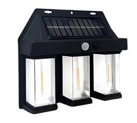 Tressify Solar Wall Lights, Waterproof Outdoor Decor, Vintage Style, Smart Motion Sensor, Three Headed Solar Wall Lantern For Garden, Patio, Yard