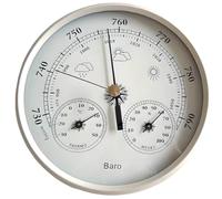 Tressify Triple-Purpose Barometer Weather Monitor, Five Inch Thermometer and Hygrometer for External and Internal Areas, Pressure Reader with Clear Display