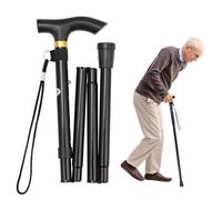 Tressify Walking Cane With Non-Slip Rubber Pad For Men, Women, Height Adjustable, Folding Walking Stick, Extendable Aluminium Alloy Walking Stick With Ergonomic Grip