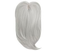 Tressify Women's Silver Gray Hair Enhancers, Short Clip-Ins, Natural Look, Curls Voluminous, High-Temperature Fiber, Simple Wearing, for Thin Hair Coverage