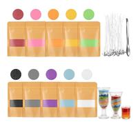 TRESSON Scented Candle Sand with Wicks - Pearled Candle Bead DIY Powder Plant Candle Sand Wax Set (1.76oz Each Color, 1.1lb/17.6oz Total Refillable Candle Icewax for Handmade Candle Making