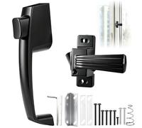 TRESSON Storm and Screen Door Push Button Latch Handle | No Lock-out,Replacement Door Handle Kit， Metal Construction， Easy Installation