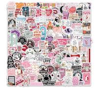 Tressora 150 Holographic Bookish Stickers, Waterproof Vinyl Stickers for Book Lovers, Romantic Motifs Perfect for Laptops and Notebooks