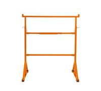Trestle Stand Heavy Duty Builders Trestles Portable Saw Horse Work Table Bench Adjustable Height 105.5-185.5cm Non Slip Feet Support Arms 200kg Load Capacity Each Powder Coated Steel Tool Tray Hooks