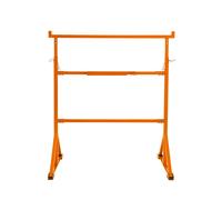 Trestle Stand Heavy Duty Builders Trestles Portable Saw Horse Work Table Bench Adjustable Height 105.5-185.5cm Non Slip Feet Support Arms 200kg Load Capacity Each Powder Coated Steel Tool Tray Hooks