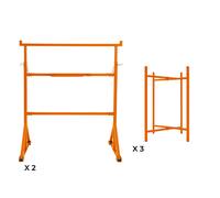 Trestle Stands Heavy Duty Steel Builders Saw Horse Work Table Adjustable Height