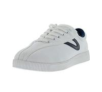 TRETORN Men's Nylite Canvas Sneakers, White/Navy, 6.5 UK