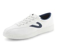 TRETORN Men's Nylite Canvas Sneakers, White/Navy, 6 UK