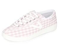TRETORN Nyliteplus Canvas Sneakers Women's Lace-up Casual Tennis Shoes Classic Vintage Style, Pink Gingham, 7 UK