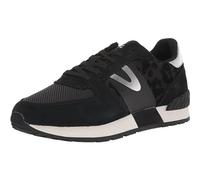 TRETORN Women's Loyola Lace-Up Casual Fashion Sneakers Shoes with Classic Vintage Style, Black Leopard, 5 UK