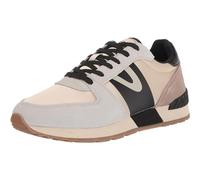 TRETORN Women's Loyola Lace Up Sneakers, White/Taupe/Black, 7.5 UK