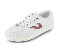 TRETORN Women's Nylite Plus Canvas Sneakers, White/Red, 7.5 UK