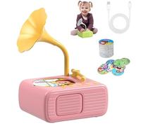 Tretregard Kids Phonograph,2025 New Educational Music Story with 99 cards and 10 Recording Cards, Multifunctional Early Education Card Phonograph, for Boys and Girls (Pink, One Size)