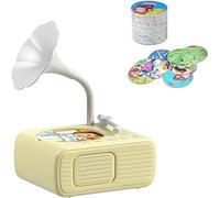 Tretregard Kids Phonograph - Kids Phonograph Record Player, Toddler Toys for Early Learning, Story Music Player, with 96 Learning Cards and 10 Recording Cards, Audio Book Gift (Beige)