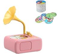 Tretregard Kids Phonograph - Kids Phonograph Record Player, Toddler Toys for Early Learning, Story Music Player, with 96 Learning Cards and 10 Recording Cards, Audio Book Gift (Pink)