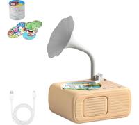 Tretregard Kids Phonograph, Kids Phonograph with 96 Cards Treatregard, Early Education Phonograph Story Machine, Improves Listening Skills, Enhances Vocabulary, Gift for Boys Girls (Beige)