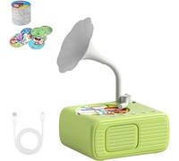 Tretregard Kids Phonograph, Kids Phonograph with 96 Cards Treatregard, Early Education Phonograph Story Machine, Improves Listening Skills, Enhances Vocabulary, Gift for Boys Girls (Green)