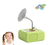 Tretregard Kids Phonograph,Sweako Kids Phonograph with 96 Cards and 8 Recording Cards Treatregard,Phon-ograph Story Machine,Educational Music Interactive Toy,Toddler for Early Learning (green)