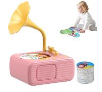 Tretregard Phonograph, Tretregard Kids Phonograph, Toddler Record Gramophone Audio Book Toy, Toddler Record Player with 96 Learning Cards, Audio Book Gift for Boys and Girls (Pink)