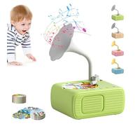 Tretregard/Sweako Kids Phonograph with 99 Cards, 2025 Upgrade Early Education Gramophone Story Machine, Toddler Music Sensory Player, Educational Music Interactive Toy for Boys and Girls(Green)