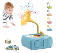 Tretregard/Sweako Kids Phonograph with 99 Cards, 2025 Upgrade Early Education Gramophone Story Machine, Toddler Music Sensory Player, Educational Music Interactive Toy for Boys and Girls(Blue)