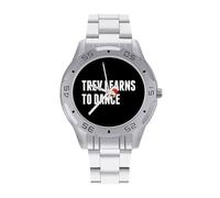 Trev Learns to Dance Men's Watches Stainless Steel Watch Strap Analog Quartz Watch Business Wristwatches