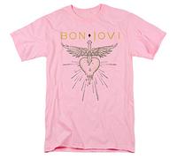 Trevco Bon Jovi Greatest Hits Unisex T Shirt, Pink