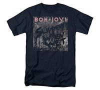 Trevco, inc. Bon Jovi Slippery Cover Unisex T Shirt, Navy, S