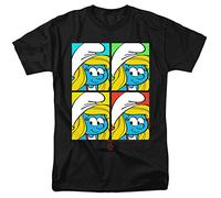 Trevco, inc. Smurfs Tiles Unisex T Shirt, Black, 5XL
