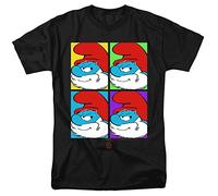 Trevco, inc. Smurfs Tiles Unisex T Shirt, Black, XL
