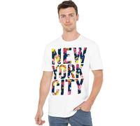 Trevco, inc. Teenage Mutant Ninja Turtles NYC Faces Unisex T Shirt, White, XXL