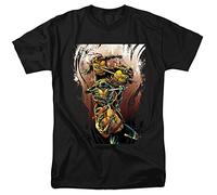 Trevco, inc. TMNT Earthy Rainbow Warriors Unisex T Shirt, Black, L