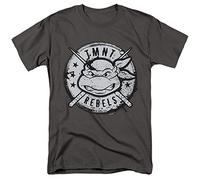 Trevco, inc. TMNT Rebels Distressed Logo Unisex T Shirt, Charcoal, S