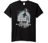 Trevco Men's Six Million Dollar Man Short Sleeve T-Shirt, Technology Black, Medium