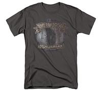 Trevco Unisex Bon Jovi New Jersey Unisex T Shirt, Charcoal T-Shirt