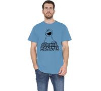 Trevco Unisex Sesame Street Vintage Cookie Monster Unisex T Shirt, Carolina Blue T-Shirt