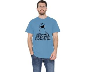 Trevco Unisex Sesame Street Vintage Cookie Monster Unisex T Shirt, Carolina Blue T-Shirt