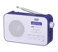 Trevi DAB 7F92 R Portable Radio DAB/DAB+ Display Dot Matrix High Readability Clock with 2 Programmable Alarm Functions Rechargeable Battery Blue
