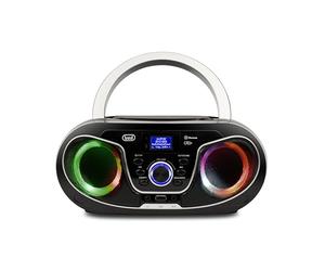 Trevi Electronics, 588 DAB Portable Stereo with DAB/DAB+ and FM Radio with RDS, Dot Matrix Display, CD, MP3, USB, AUX-in, Bluetooth, Headphone Jack