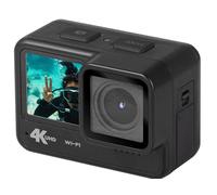 Trevi GO 2600 4K Action Cam 4K Ultra HD WiFi with Dual IPS Display, Waterproof Underwater Camera, 21 m, 140° Wide Lens, Ideal for Sports, Vlogging, Travel, Accessories Kit Included