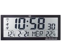 Trevi OM 3530 RC Radio Wall Clock with Large Display and Wireless Outdoor Sensor, Thermometer and Multilingual Calendar