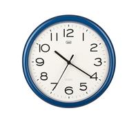 Trevi OM3301 - 25.5cm diameter Quartz Round Wall Clock with Sweep Movement - Blue