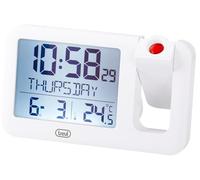 Trevi PJ 3030 Digital Clock with Adjustable Time Projection, Programmable Alarm Clock, Backlit Display, Thermometer and Calendar, AAA Powered, Ideal for Bedroom and Office
