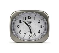 Trevi Retro Bedside/Travel Alarm Clock with LED Backlight and Silent Sweep Second Hand, Plastic, Grey