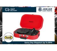 TREVI Sally Portable Turntable Stereo With Encoding Mp3 USB Aux-In Bluetooth Red