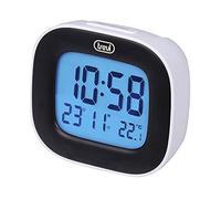 Trevi SLD 3875 Digital Clock with LCD Display, Alarm, Thermometer, Calendar and Snooze Function, White